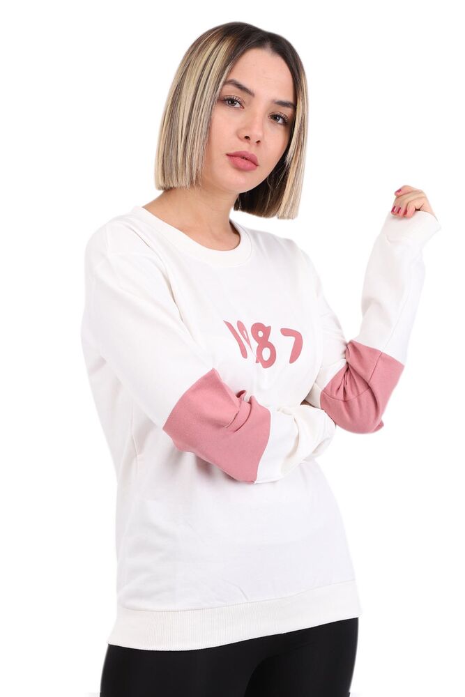 Hostes 1987 Printed Woman Sweatshirt 6501 | Cream