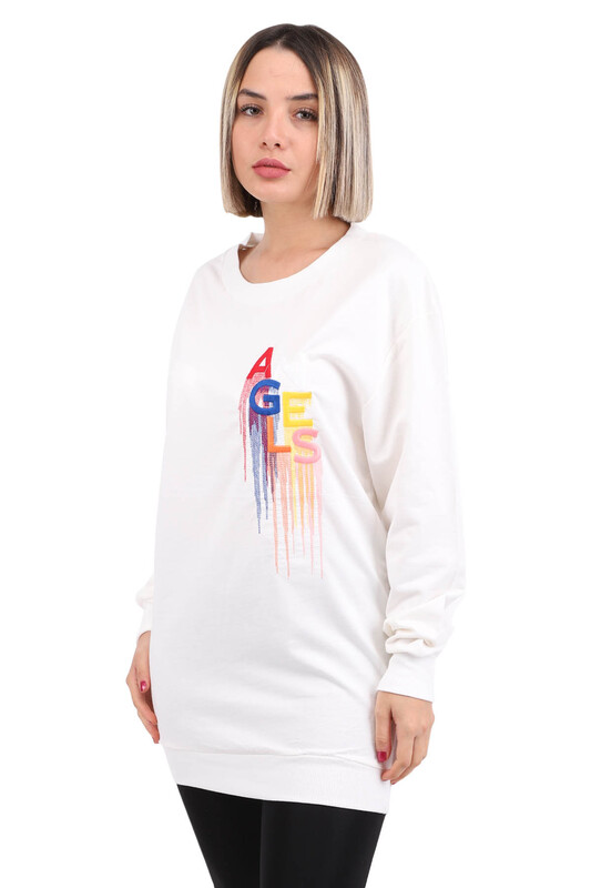 Angels Brouded Woman Sweatshirt 4142 | Cream - Thumbnail