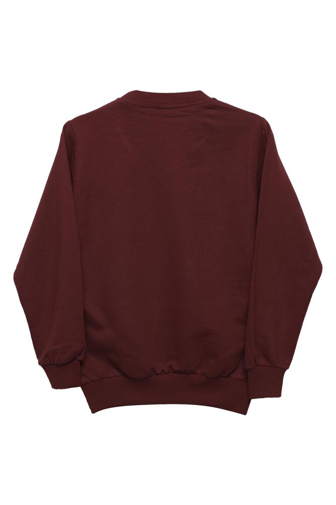 Yazı Baskılı Erkek Çocuk Sweatshirt 0025 | Bordo