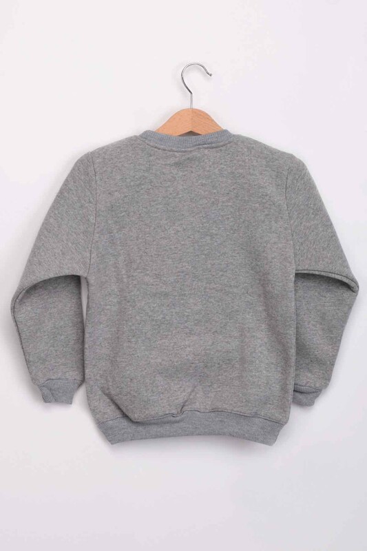 3 Thread Boy Sweatshirt with Pockets | Grey - Thumbnail