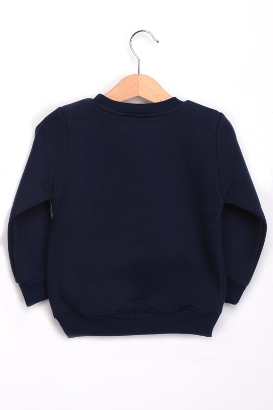 3 Thread Boy Sweatshirt with Pockets | Navy Blue - Thumbnail