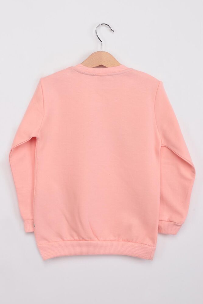 Letter Printed Girl Sweatshirt 140 | Salmon