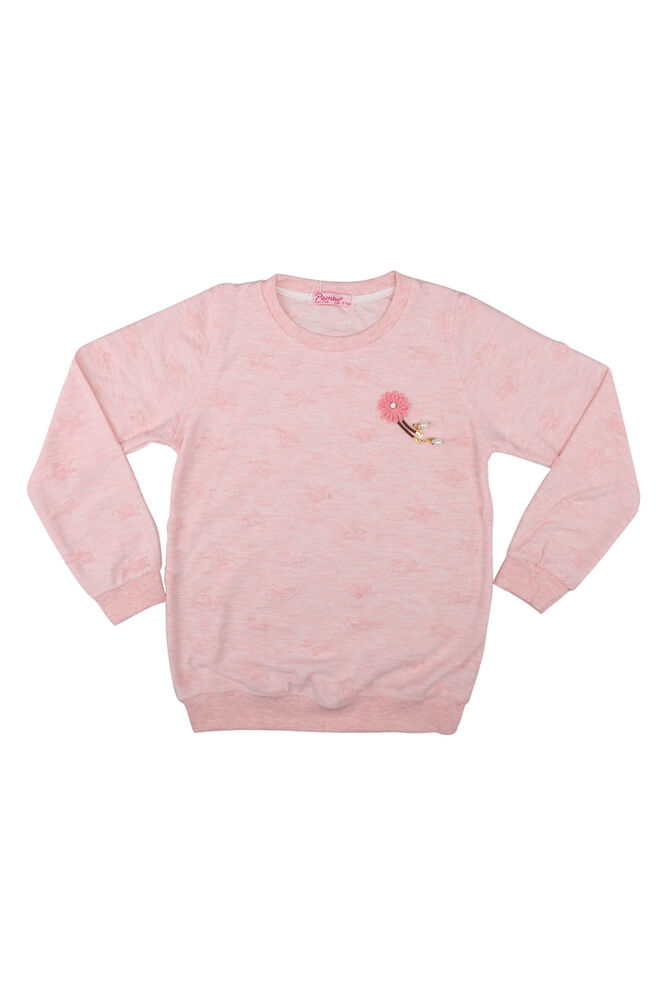 Crew Neck Girl Sweatshirt 3506 | Pink