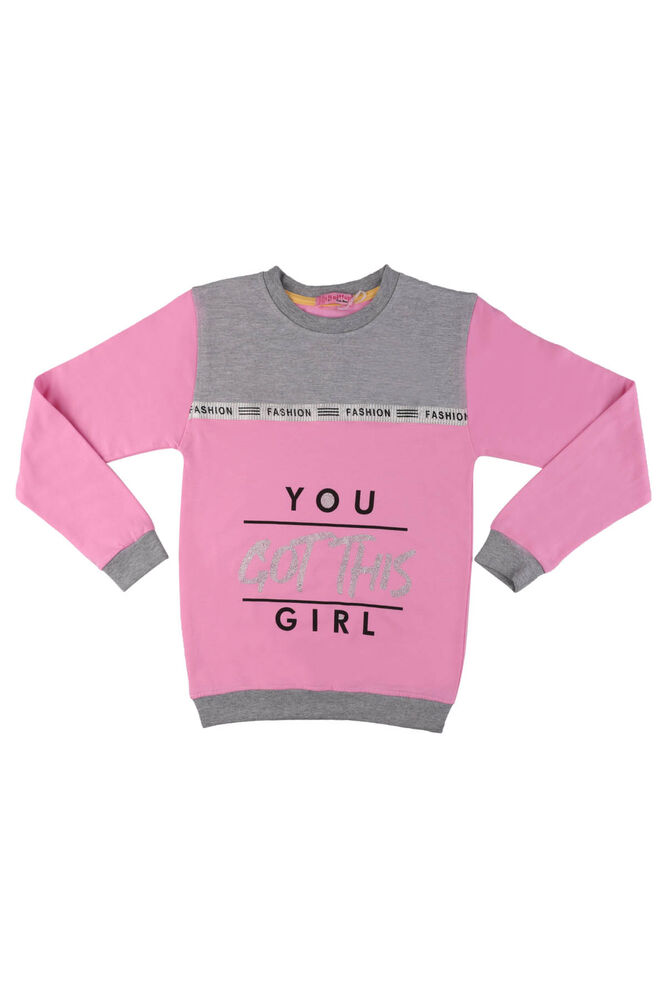 Fashion Printed Girl Sweatshirt 528 | Baby Pink