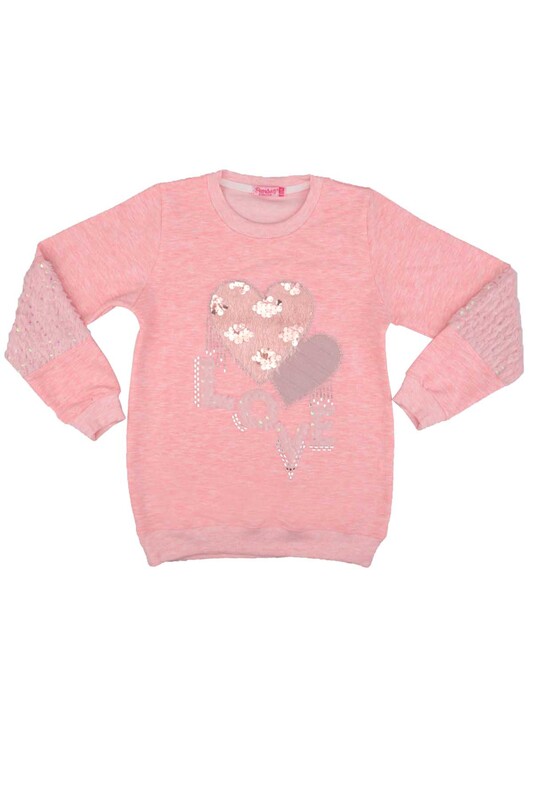 SİMİSSO - Plush Girl Sweatshirt 3526 | Pink