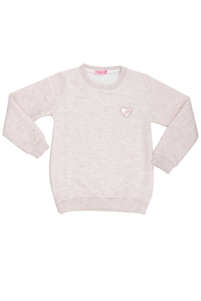 Love Printed Girl Sweatshirt 1522 | Cream