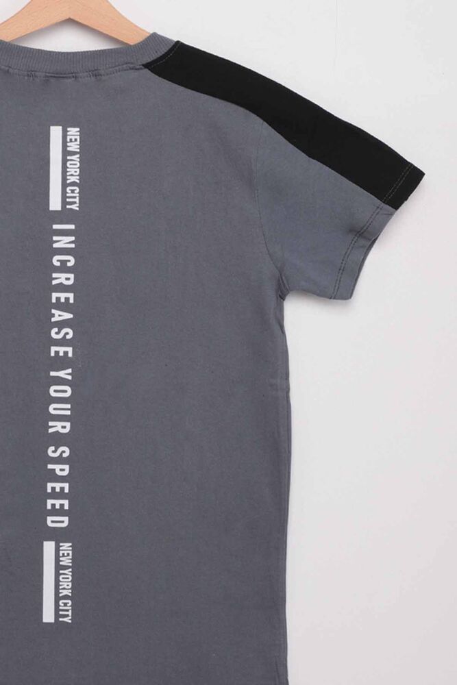 Text Printed Boy T-shirt | Grey