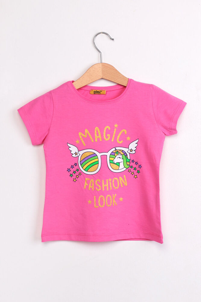 Kid Magıc Fashion Look Printed T-shirt | Pink