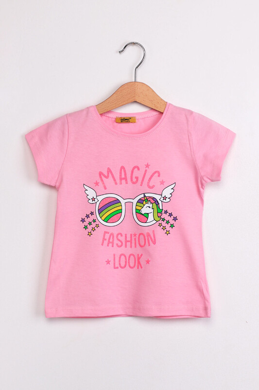 ALMİ - Kid Magıc Fashion Look Printed T-Shirt | Powder