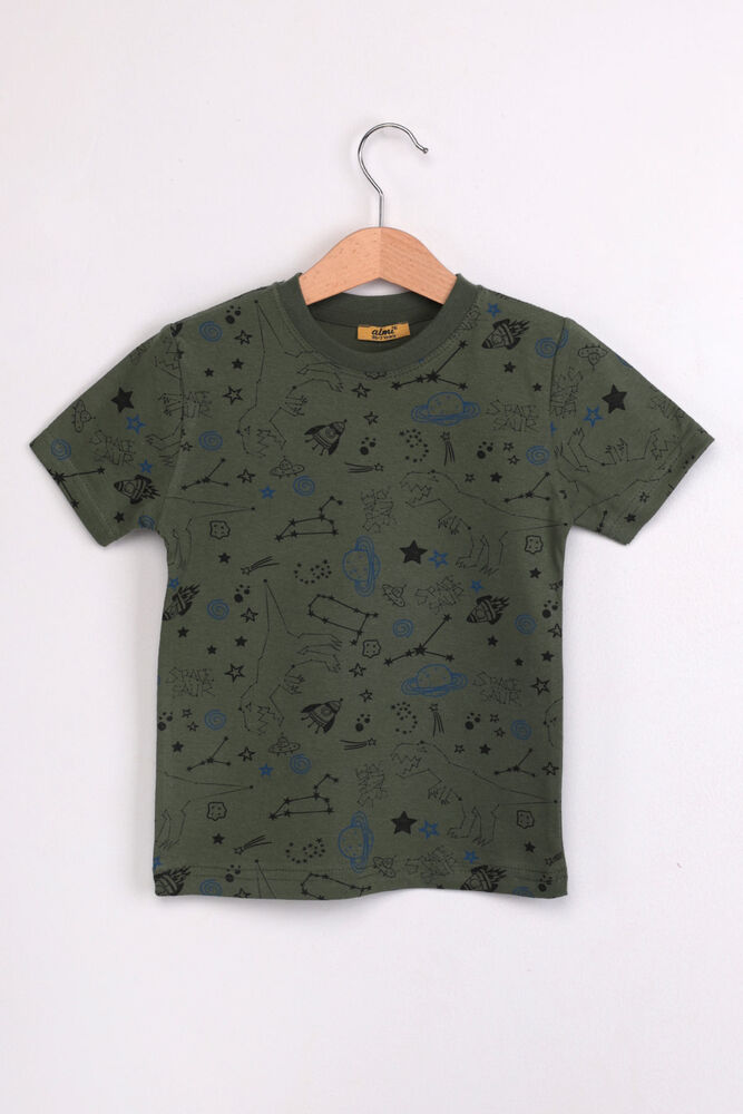 Kid Dinosaur Printed T-shirt | Khaki