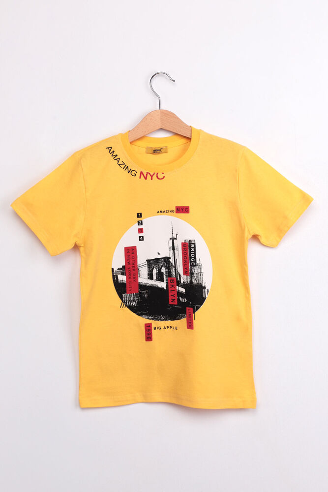 Waiter Amazing NYC Kid Printed T-shirt | Yellow