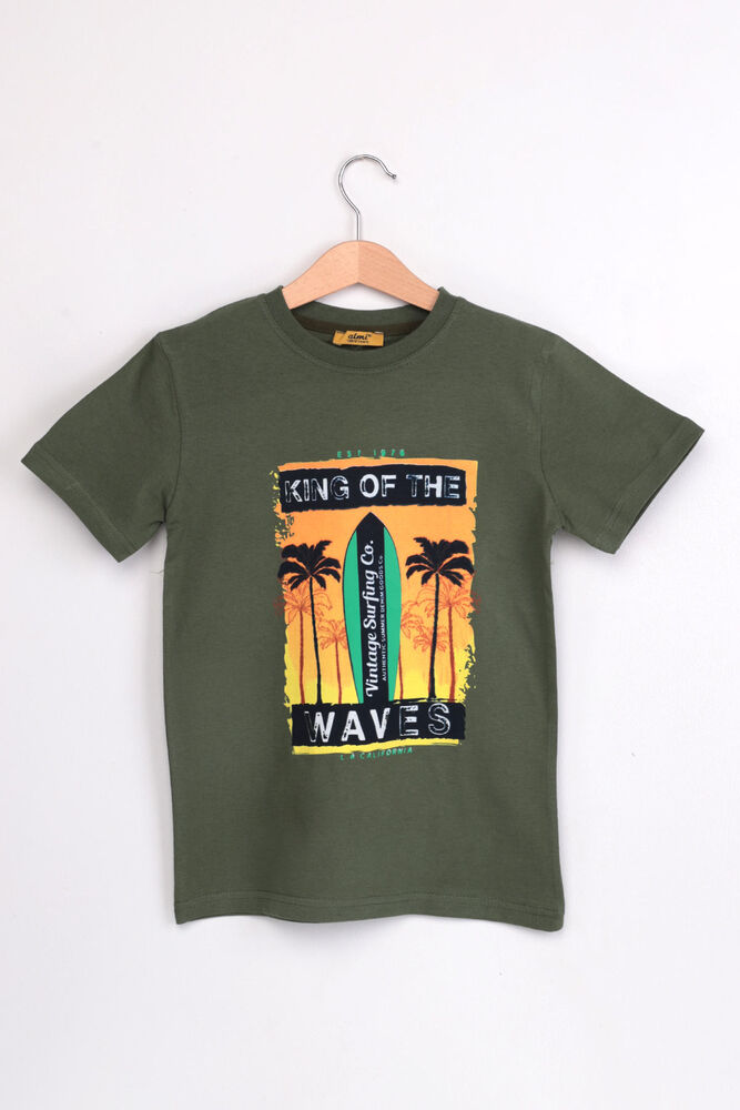 Waiter King Of The Printed Kid T-shirt | Khaki