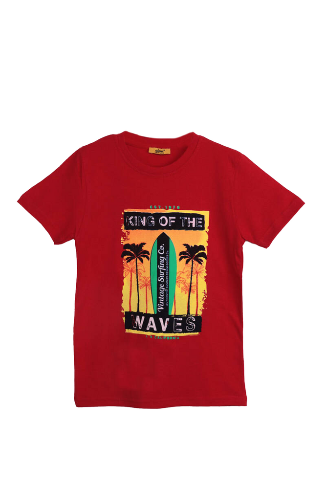 Waiter King Of The Printed Kid T-shirt | Red