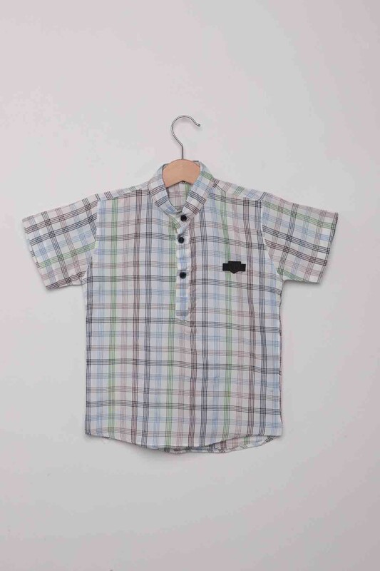SİMİSSO - Line Pattern Boy Shirt | Green