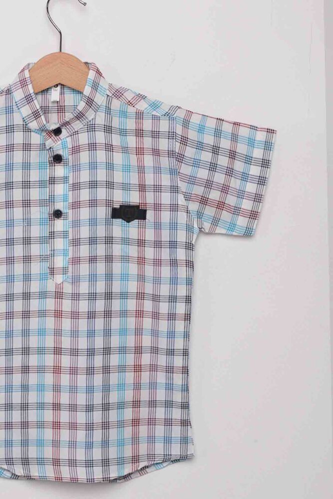 Line Pattern Boy Shirt | Purple