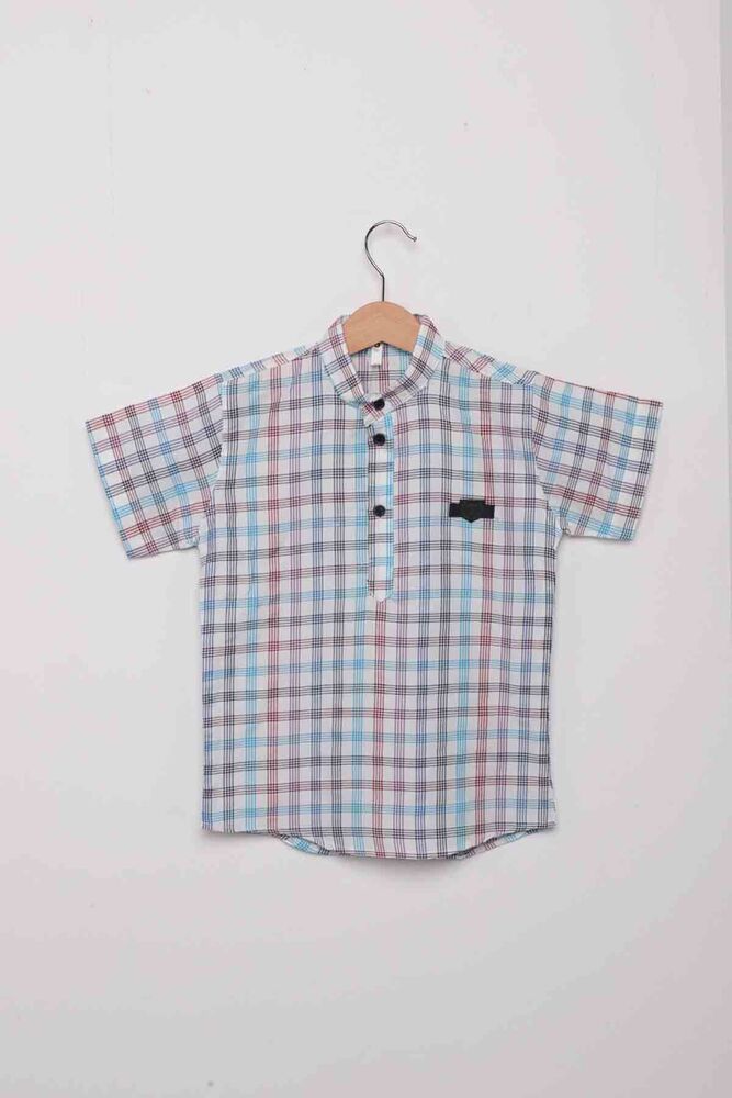 Line Pattern Boy Shirt | Purple