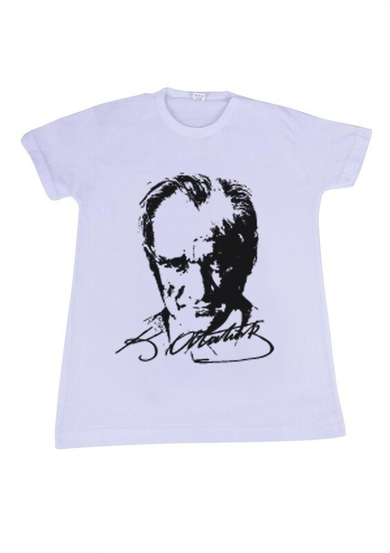 SİMİSSO - Atatürk Printed Kid T-shirt | White