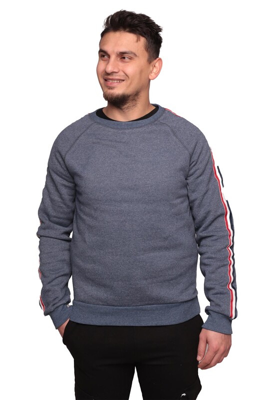 SİMİSSO - Bisiklet Yaka Erkek Sweatshirt 0148 | Lacivert
