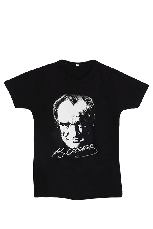 SİMİSSO - Atatürk Printed Kid T-shirt | Black