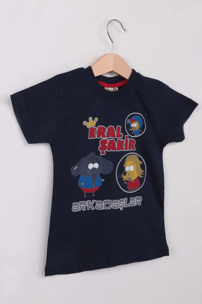 Printed Boy T-shirt 1214 | Navy Blue