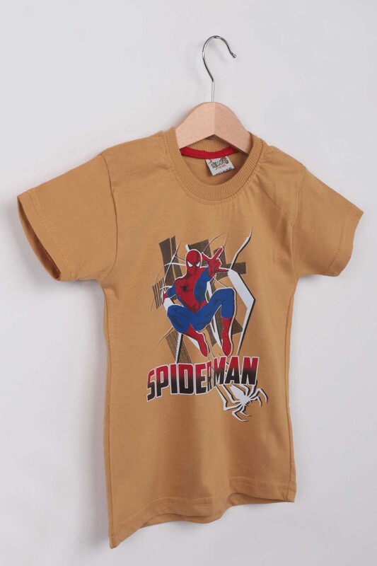 Printed Boy T-shirt 1215 | Mustard - Thumbnail