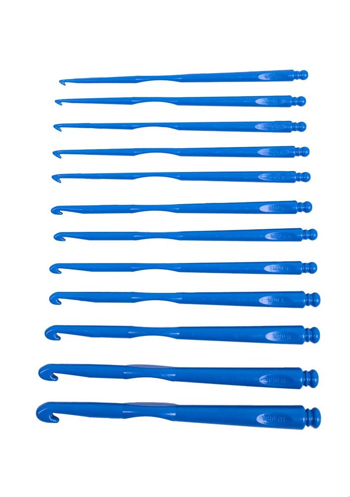 Simisso Plastik Tığ Seti 12'li Mavi