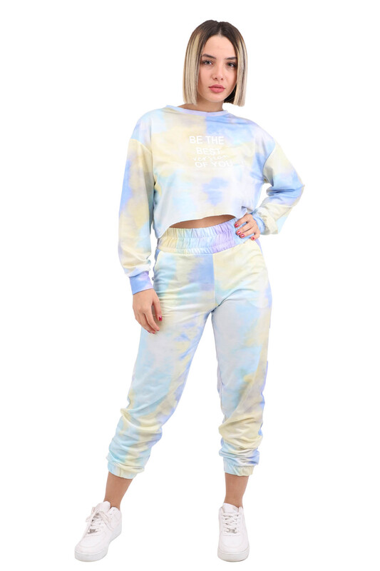 Tie-Dye Crop Track Suit 3843 | Lilac - Thumbnail