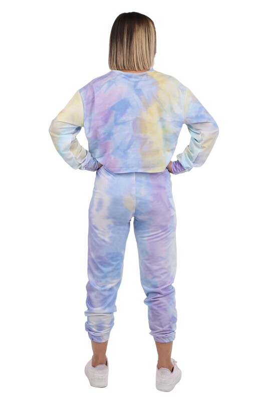 Tie-Dye Crop Track Suit 3843 | Lilac - Thumbnail