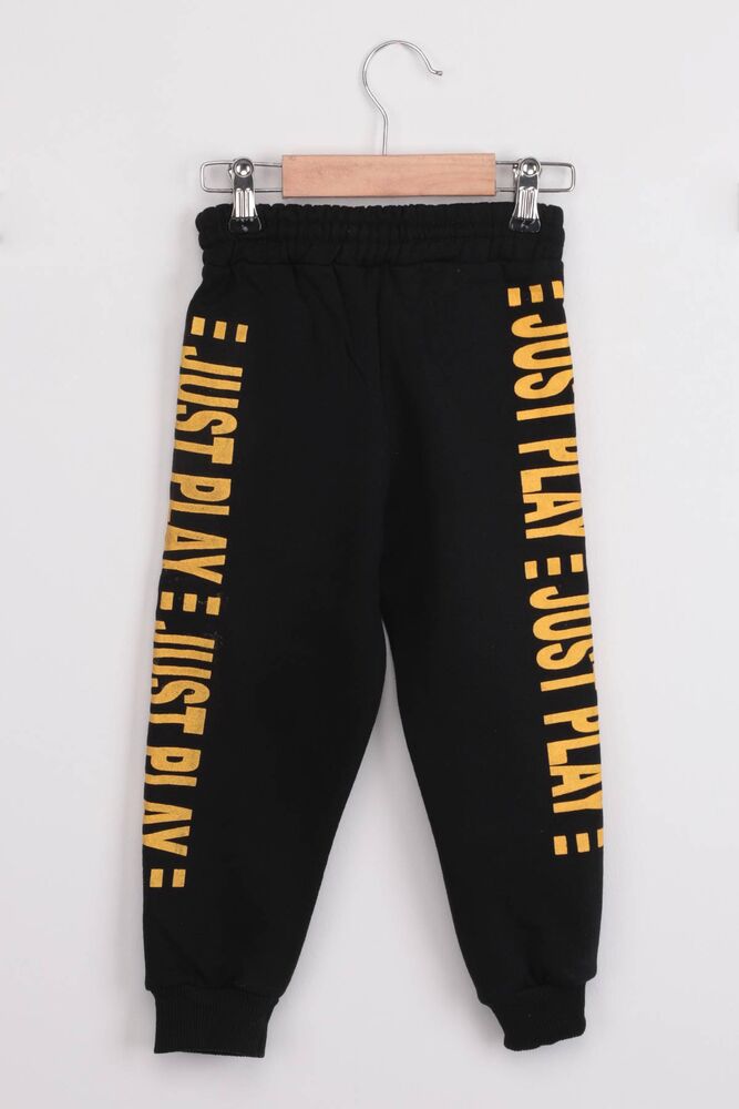 Side Stripe Detailed Boy Sweatpants | Black