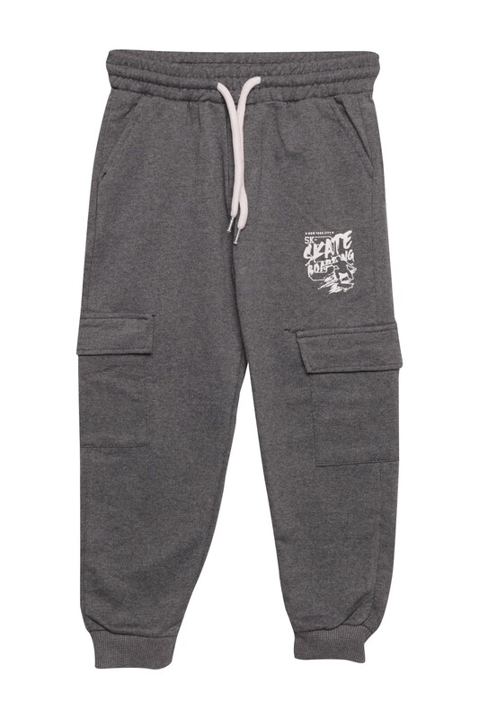 Boy Sweatpants with Cargo Pocket 3003 | Smoky - Thumbnail
