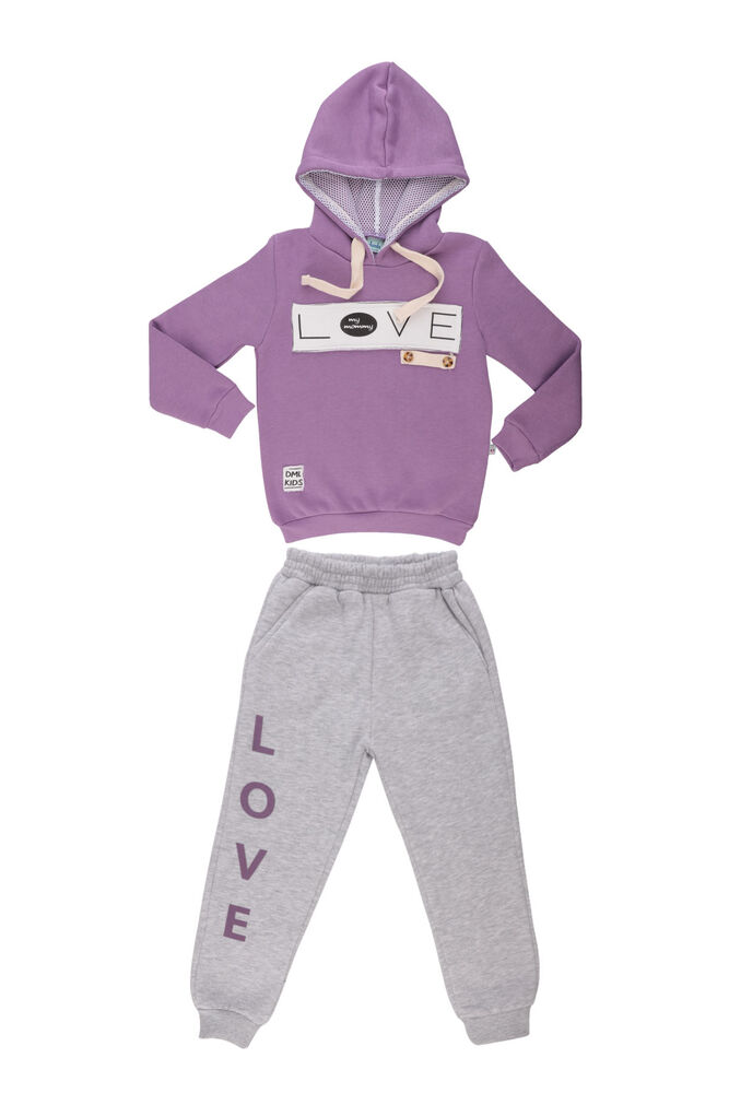 Hooded Girl Tracking Suit 20552 | Purple