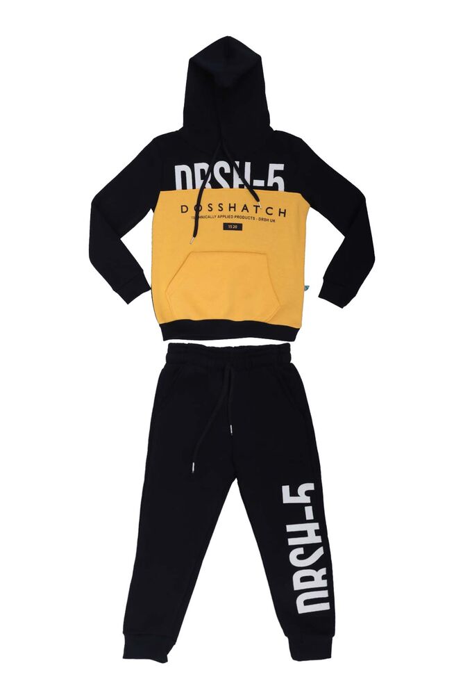 3 Thread Hooded Boy Tracksuit Set 20602 | Yellow