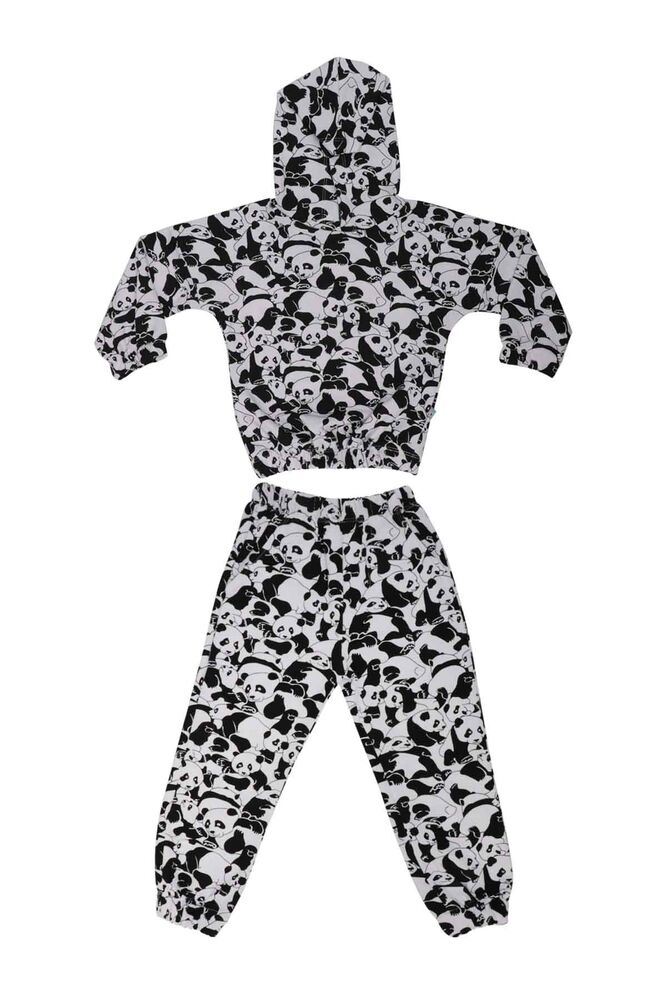 Panda Printed Girl Tracking Suit 20652 | Black