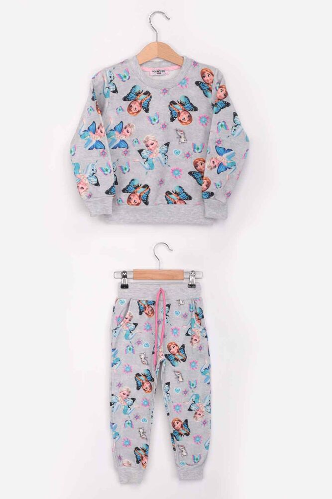 Digital Printed Girl Tracking Suit 100 | Gray Blue