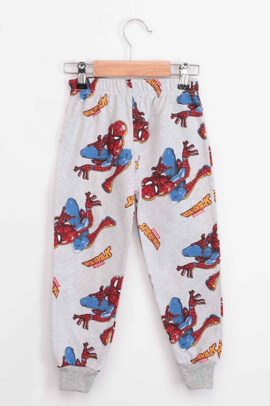 Printed Boy Sweatpants | Grey - Thumbnail