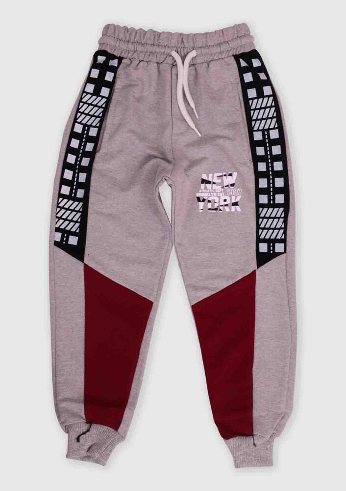 Printed Boy Sweatpants | Grey