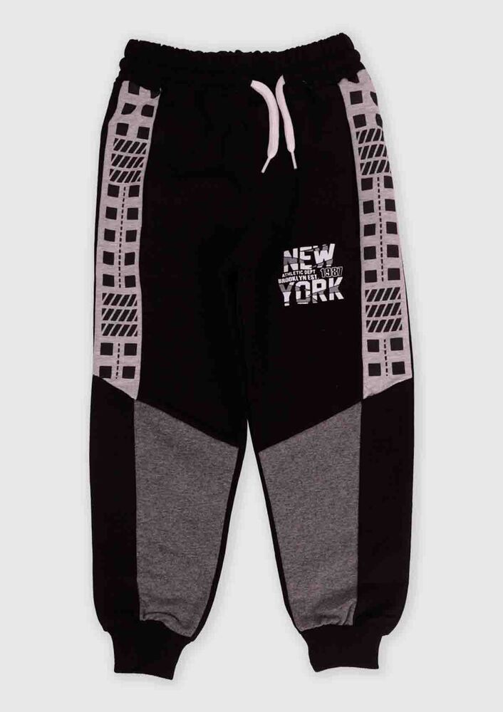 Printed Boy Sweatpants | Black