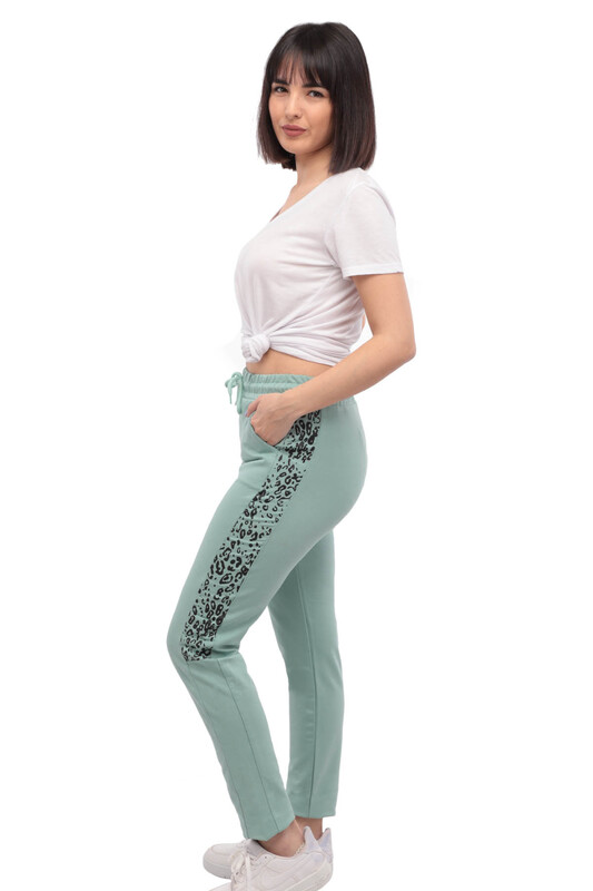 SİMİSSO - Animal Printed Woman Sweatpants | Green