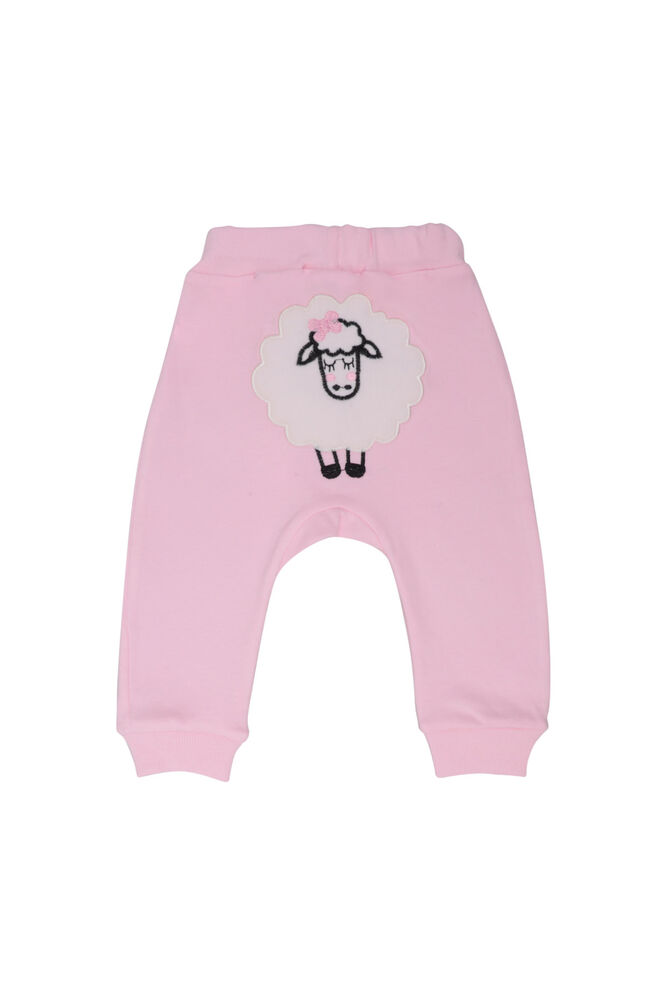 Lamb Embroidered Baby Single Bottom 1042 | Baby Pink