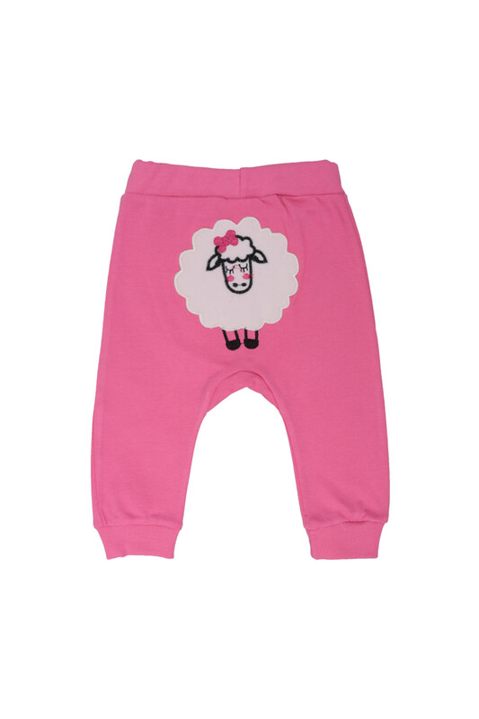 MANCAR - Lamb Embroidered Baby Single Bottom 1042 | Pink