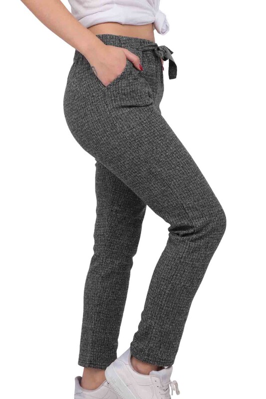 Patterned Woman Tight Pants 001 | Gray - Thumbnail
