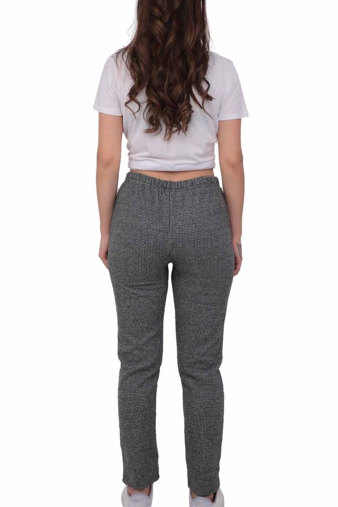 Houndstooth Patterned Tight Woman Pants 1907 | Gray