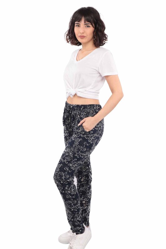 Viscose Plus Size Woman Pants with Pockets 1010 | Ultramarine - Thumbnail