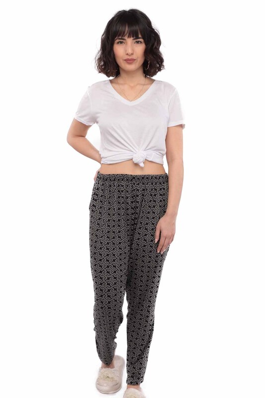Viscose Plus Size Woman Pants 1011 | Black - Thumbnail