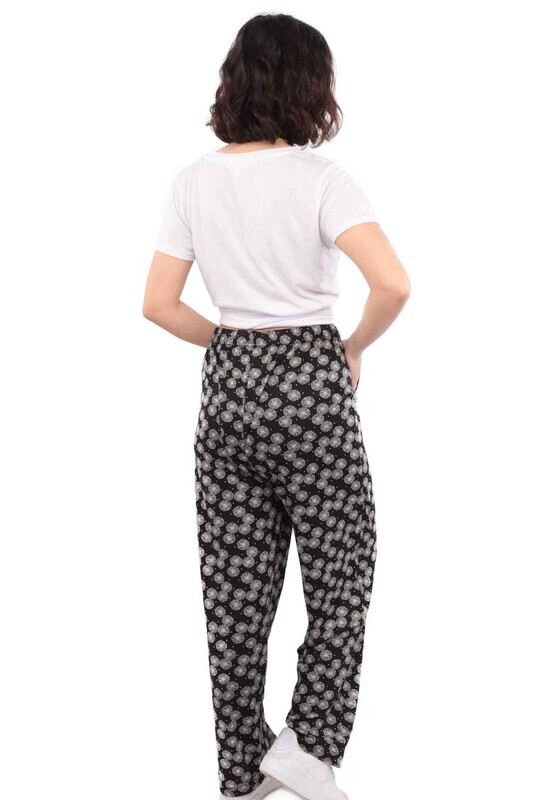 Viscose Plus Size Woman Pants 1014 | Black - Thumbnail