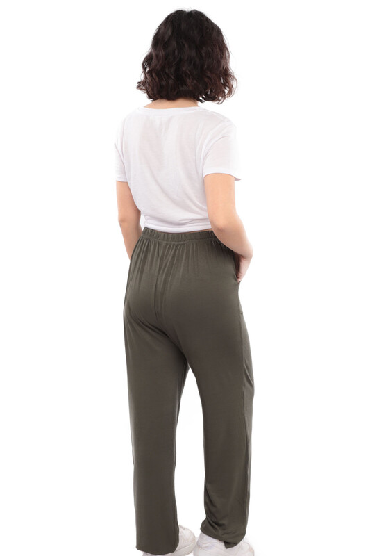 Viscose Plus Size Woman Pants 1018 | Khaki - Thumbnail