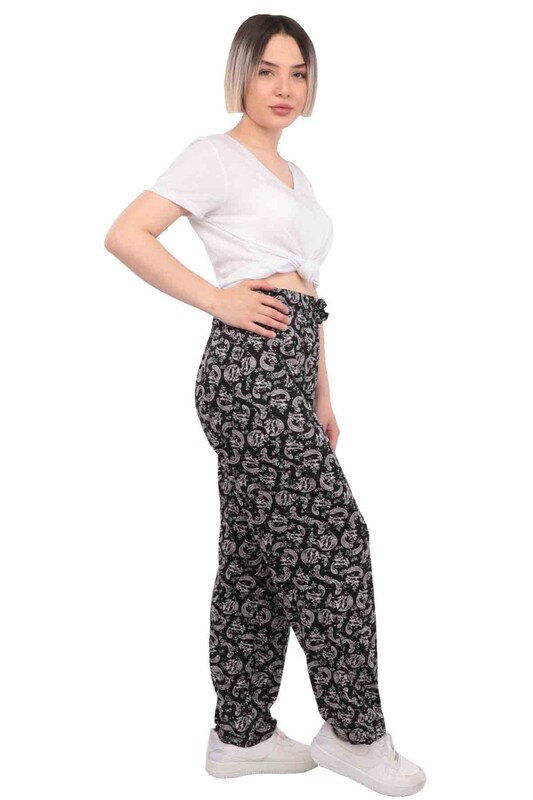 Viscose Plus Size Woman Pants 1015 | Black - Thumbnail