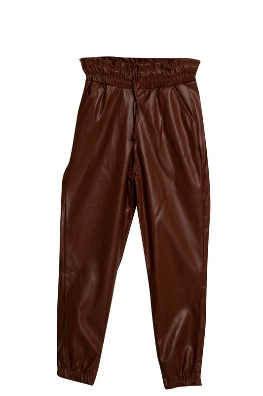 PINK - Leather Girl Pants 3638 | Camel