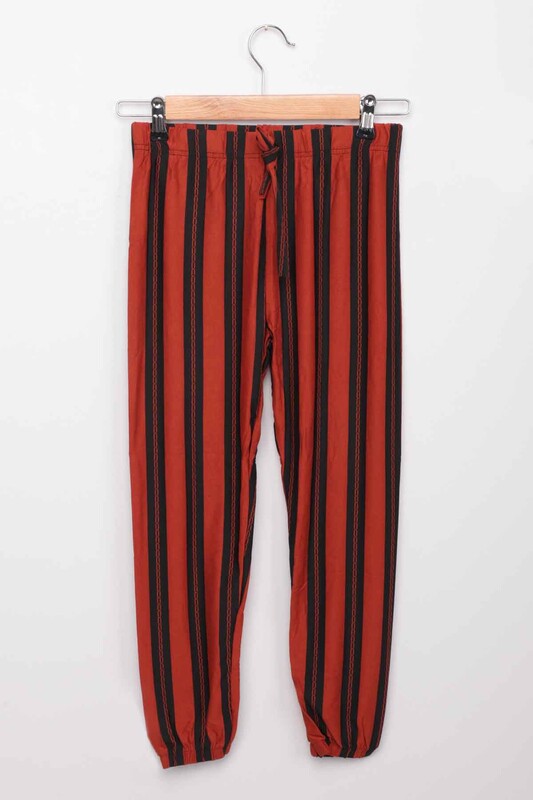 SİMİSSO - Elastic Leg Girl Pants | Tile Red