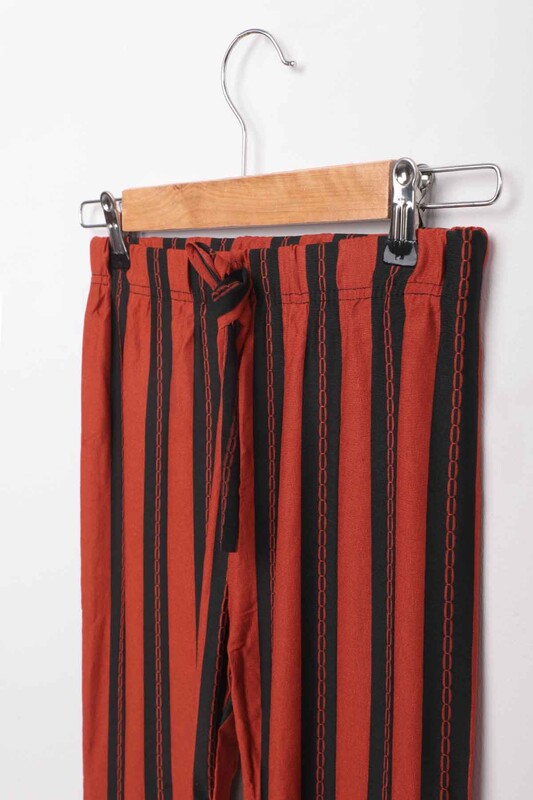 Elastic Leg Girl Pants | Tile Red - Thumbnail